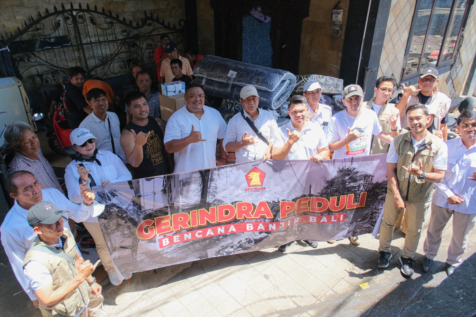 Gerindra salurkan bantuan korban terdampak banjir di Kota Denpasar. 