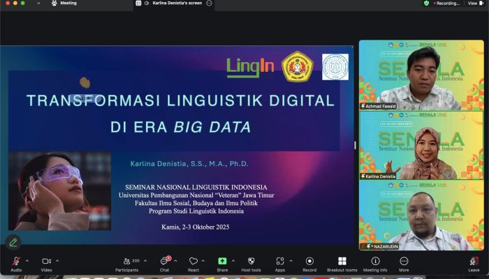 Linguistik, Big Data, dan Masa Depan Bahasa: SENALA UPNVJT 2025