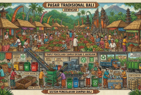 Ilustrasi Pasar Tradisional di Bali. Foto: AI