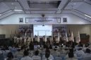 Pengurus Tani Merdeka Indonesia Kab/Kota Se Bali saat dilantik di Gedung Aula Korem 163/Wirasatya, Denpasar, Minggu (19/4).