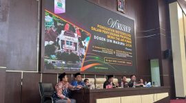Workshop Penyusunan Metodologi dalam Penyusunan Proposal MoRA The Air Fund 2026 yang berlangsung pada, Kamis (02/04), di Ballroom Lantai 4 UIN Madura. ©okedaily.com/istimewa