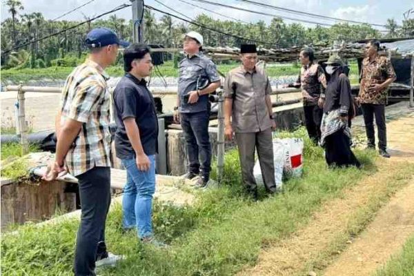 Rombongan Pansus Tambak Udang DPRD Kabupaten Sumenep tiba di Dasuk. ©okedaily.com/istimewa