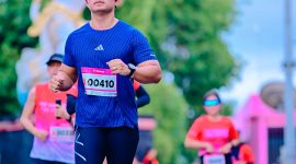 Wakil Ketua DPRD Kota Denpasar, Ida Bagus Yoga Adi Putra, sukses menyelesaikan kategori 21K di Gianyar, Minggu (10/5).
