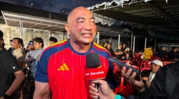 De Gadjah saat nobar piala dunia di Yayasan De Gadjah Bali, Renon, (20/7).