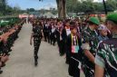 Tanamkan jiwa patriotisme, Binar Squad saat menggelar MPLS berbasis karakter dengan materi bela negara di Markas TNI. ©okedaily.com