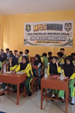 MPLS Ramah SMPN 1 Nonggunong, Murid Baru Disambut Semangat Kebersamaan