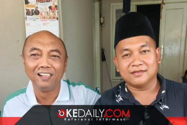 Edi Kuswanto (kanan), sosok pengusaha muda asal Desa Lembung Timur, yang namanya mulai digadang untuk maju di Pilkades 2029, foto bareng Kedes Kirno. ©okedaily.com [Foto: Istimewa] 