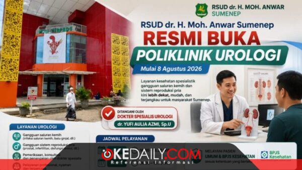 Kabar gembira RSUD dr. H. Moh. Anwar Sumenep resmi membuka Poli Urologi. Langkah nyata untuk tingkatkan layanan kesehatan. ®okedaily.com