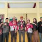 Tiga pelajar asal Pulau Sapudi saat dilepas untuk mewakili Kabupaten Sumenep dalam Jambore Nasional XII 2026. ©okedaily.com [Foto: Hasan Al-Hakiki]