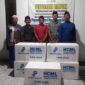 Penyerahan bantuan dari PPM HCML 2026 kepada 5 Kelompok Usaha Bersama (KUB) nelayan di Desa Kalowang. Bantuan ini diharapkan dapat meningkatkan produktivitas dan kesejahteraan nelayan setempat. ®okedaily com [Foto: Hasan Al-Hakiki]
