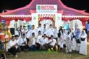 Bupati Sumenep, Dr. H. Achmad Fauzi Wongsojudo foto bersama Kepala Bappeda Sumenep, Dr. Ir. Arif Firmanto, dan jajaran staf di stand Bappeda. ®okedaily.com