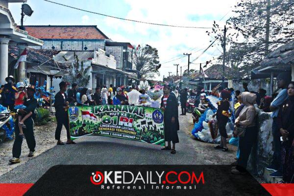 Semarak HUT ke-81 Kemerdekaan RI di Kecamatan Gayam, Kabupaten Sumenep, diikuti 26 lembaga pendidikan nampak meriah. ®okedaily.com [foto: Supriyadi Prayitno]