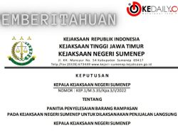 Wujud Transparansi, Kajari Sumenep Umumkan Penjualan Langsung Barang Rampasan