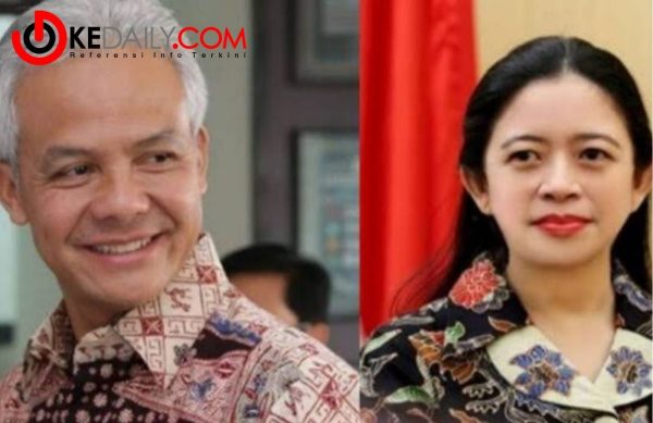 Gubernur Jawa Tengah, Ganjar Pranowo (kiri) dan Ketua DPR RI, Puan Maharani (kanan) pasangan ideal Pilpres 2024 mendatang. (c)okedaily.com