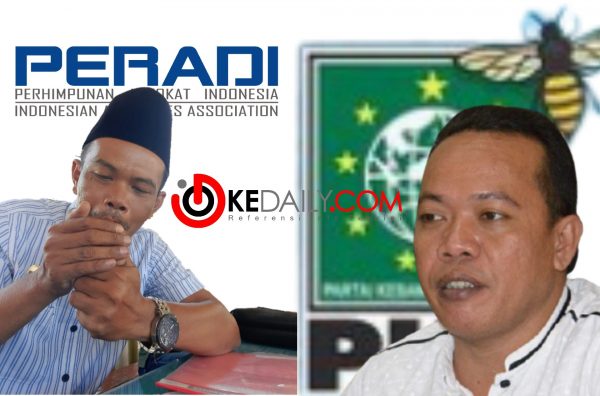 Syaiful Bahri alias Ipung, Advokat PERADI Madura Raya, dan Dul Siam, Sekretaris DPC PKB Sumenep [Bang_dJ/okedaily.com]
