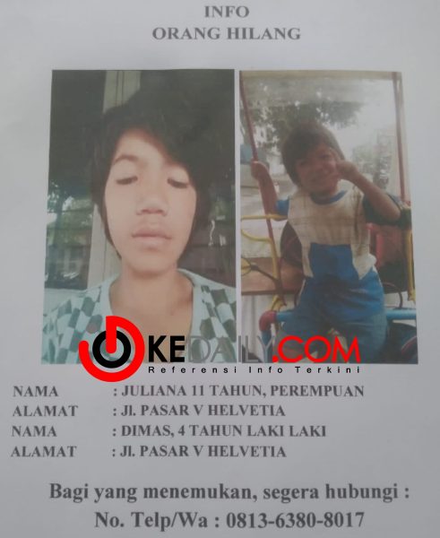 Dua Anak Hilang, Polrestabes Medan Tak Mampu Mengungkap